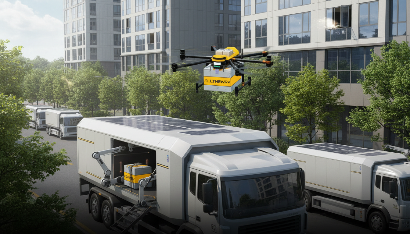ALLTHEWAY urban last-mile delivery with drone and solar vehicles