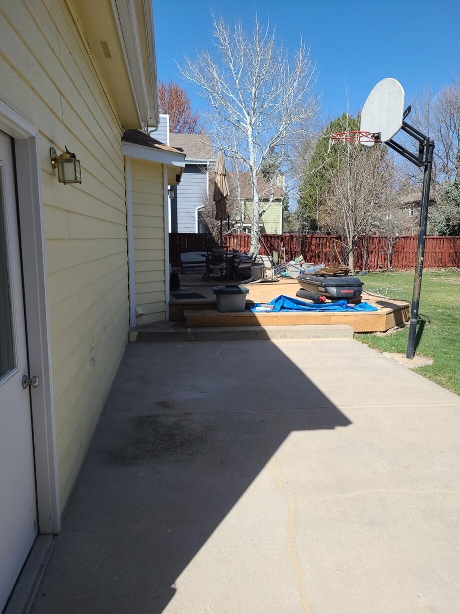 Back Patio Crack Repair - After