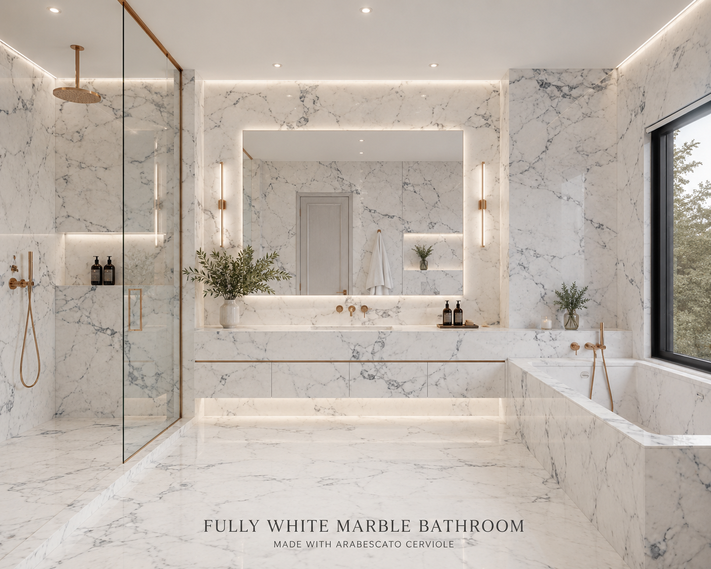 Full Marble Bathroom
