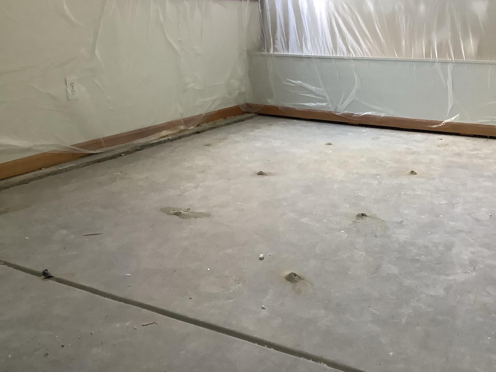 Interior Floor Lifting - Before