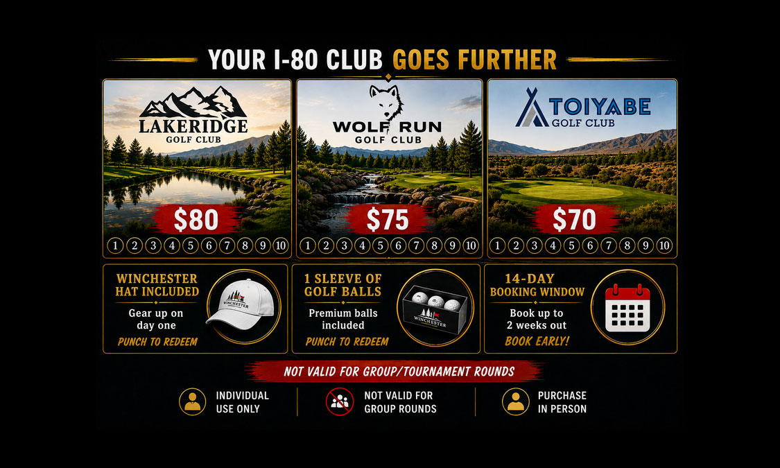 I-80 Club Card Back - Partner courses and bonus items