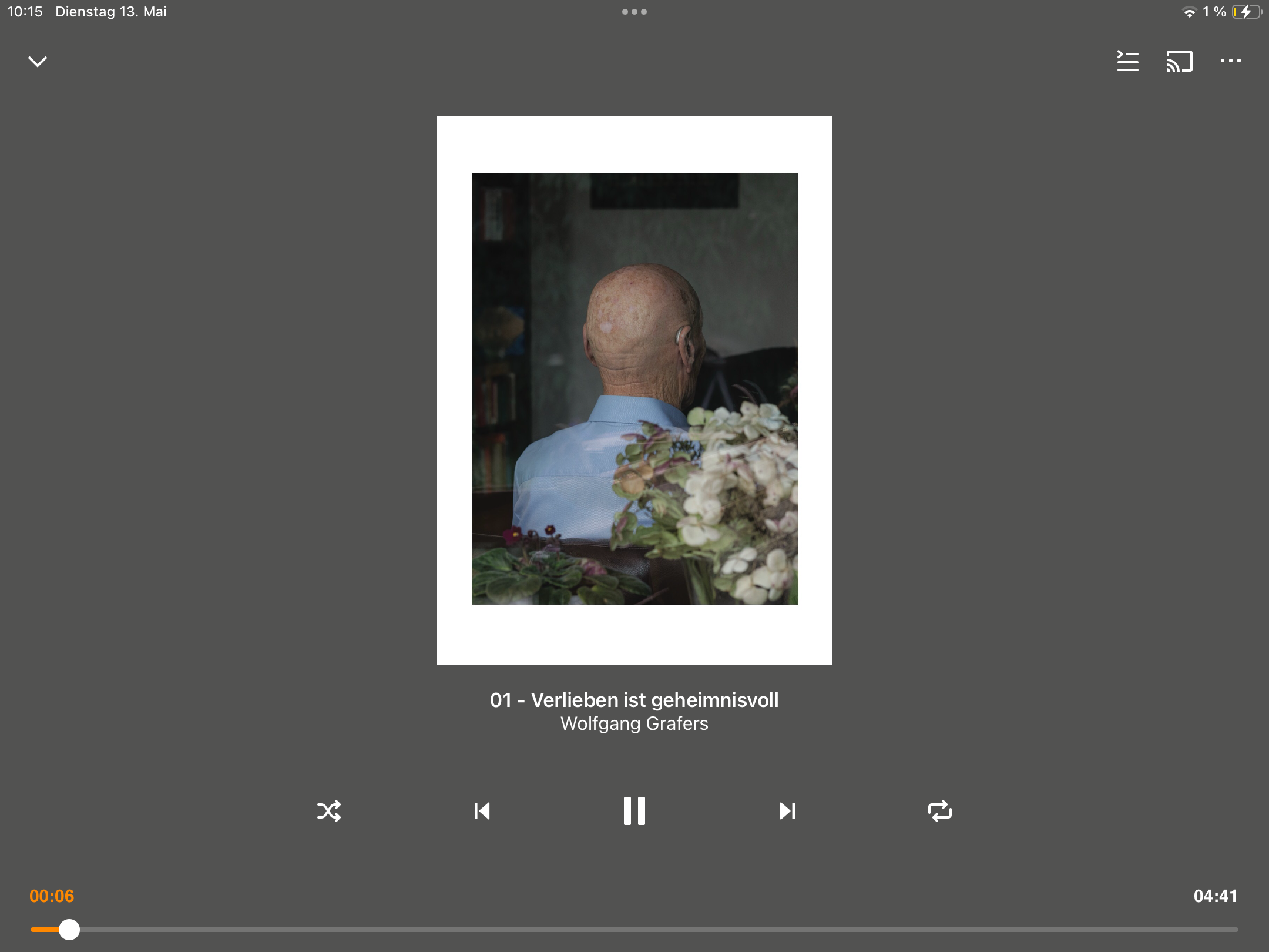 Audioplayer-Screenshot: 01 – Verlieben ist geheimnisvoll, Wolfgang Grafers