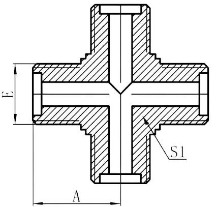 XE - Metric Male O-Ring Cross