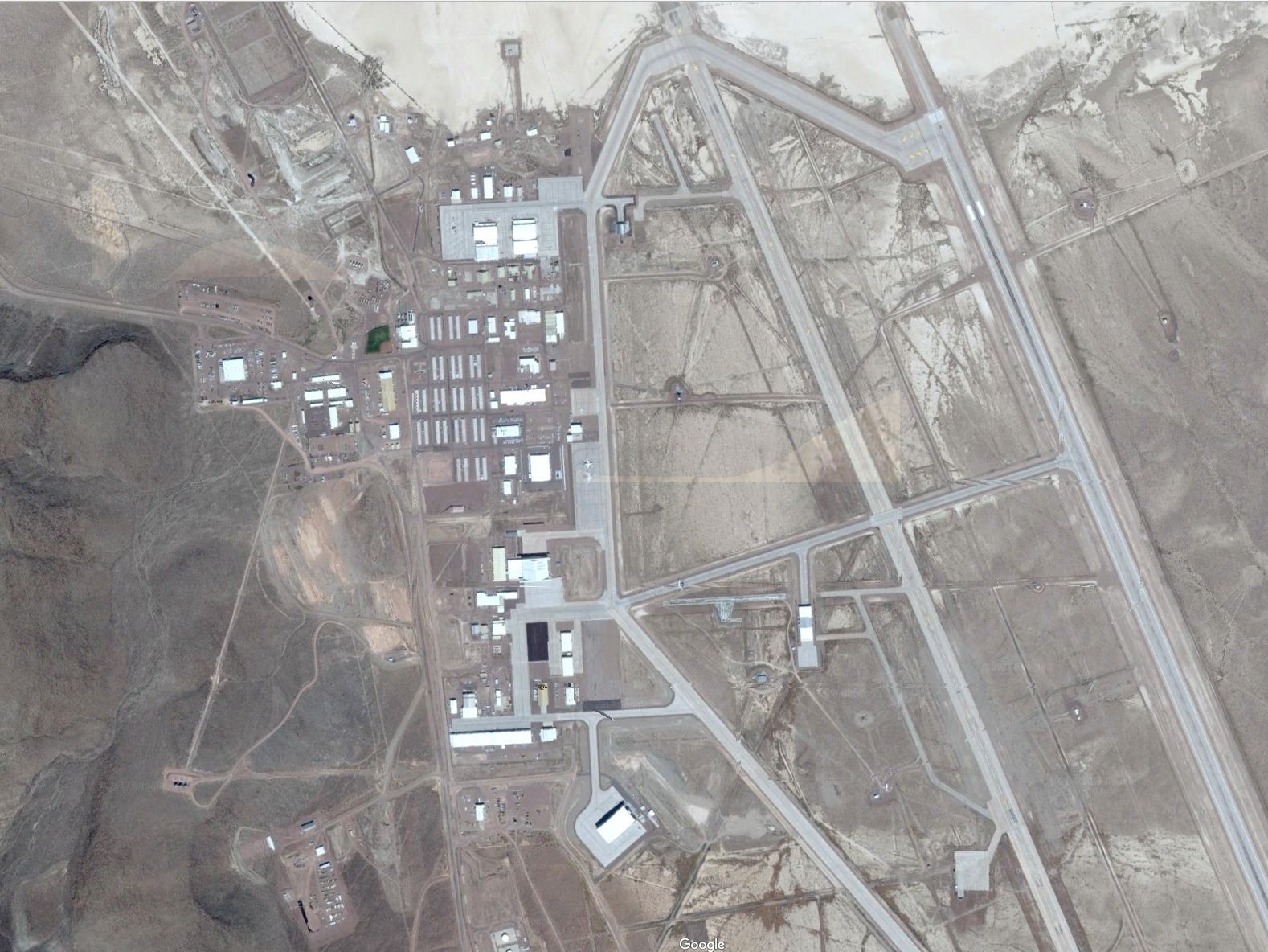 Area 51 / Groom Lake — Google Satellite View (Public)