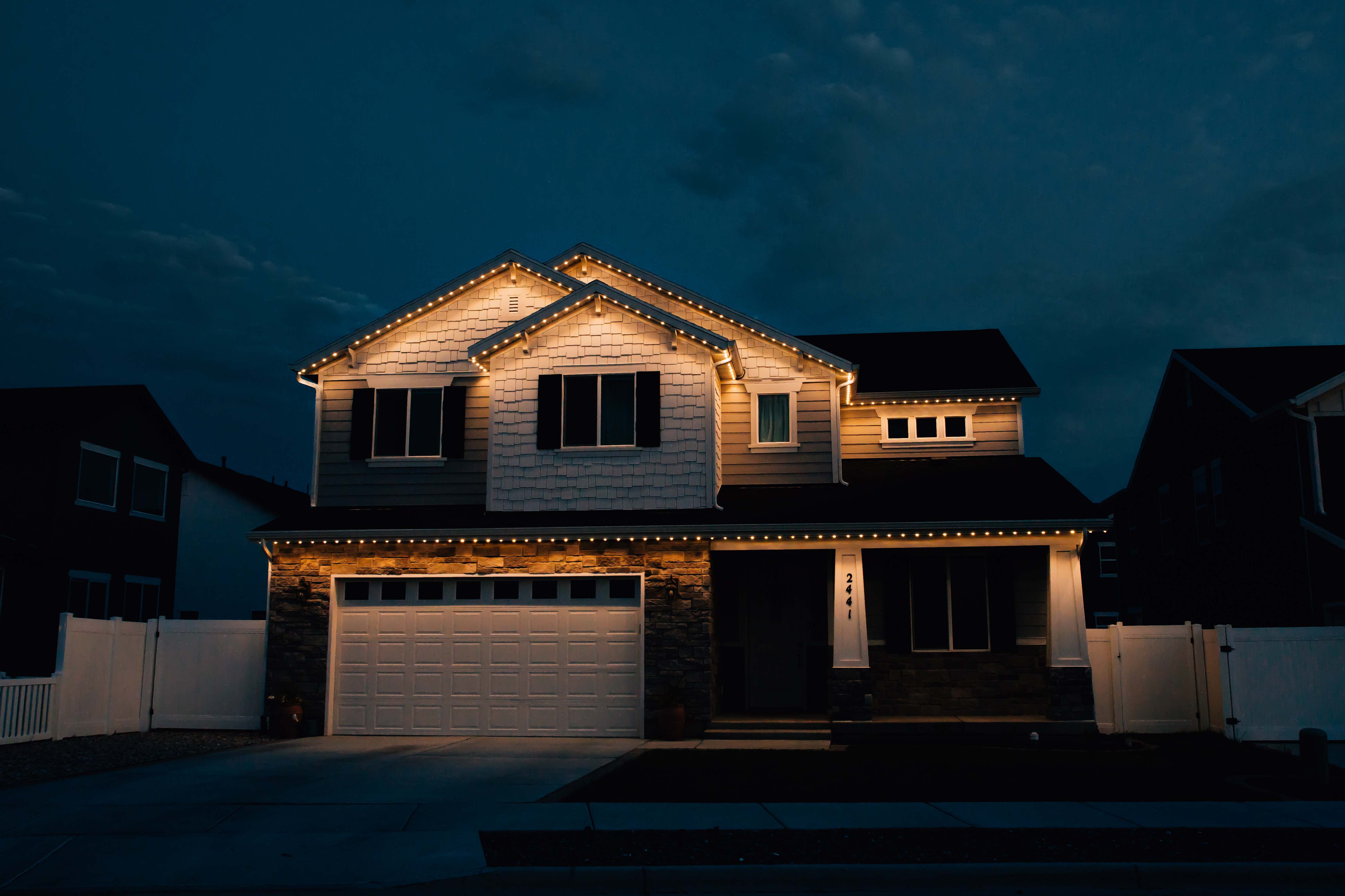 The home at night
