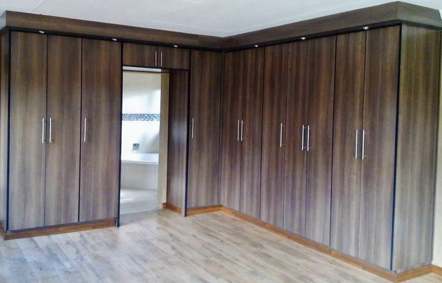 Dark Walnut L-Shaped Wardrobe