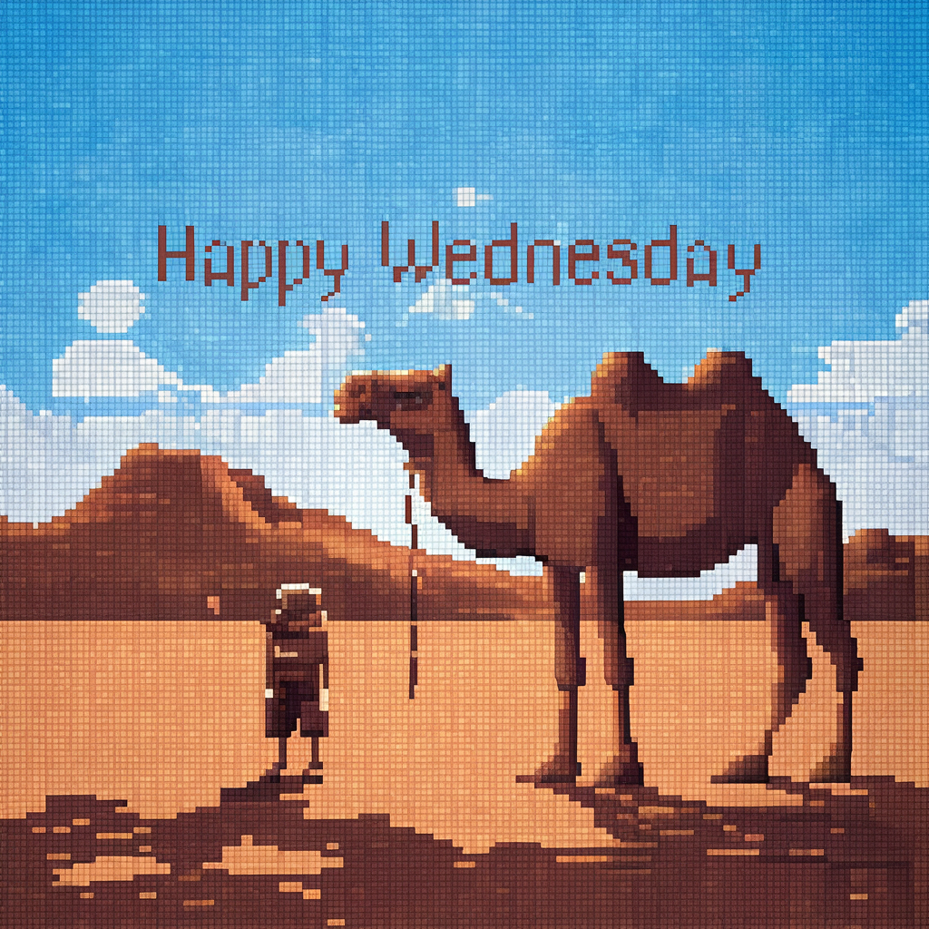 Happy Wednesday pixel art