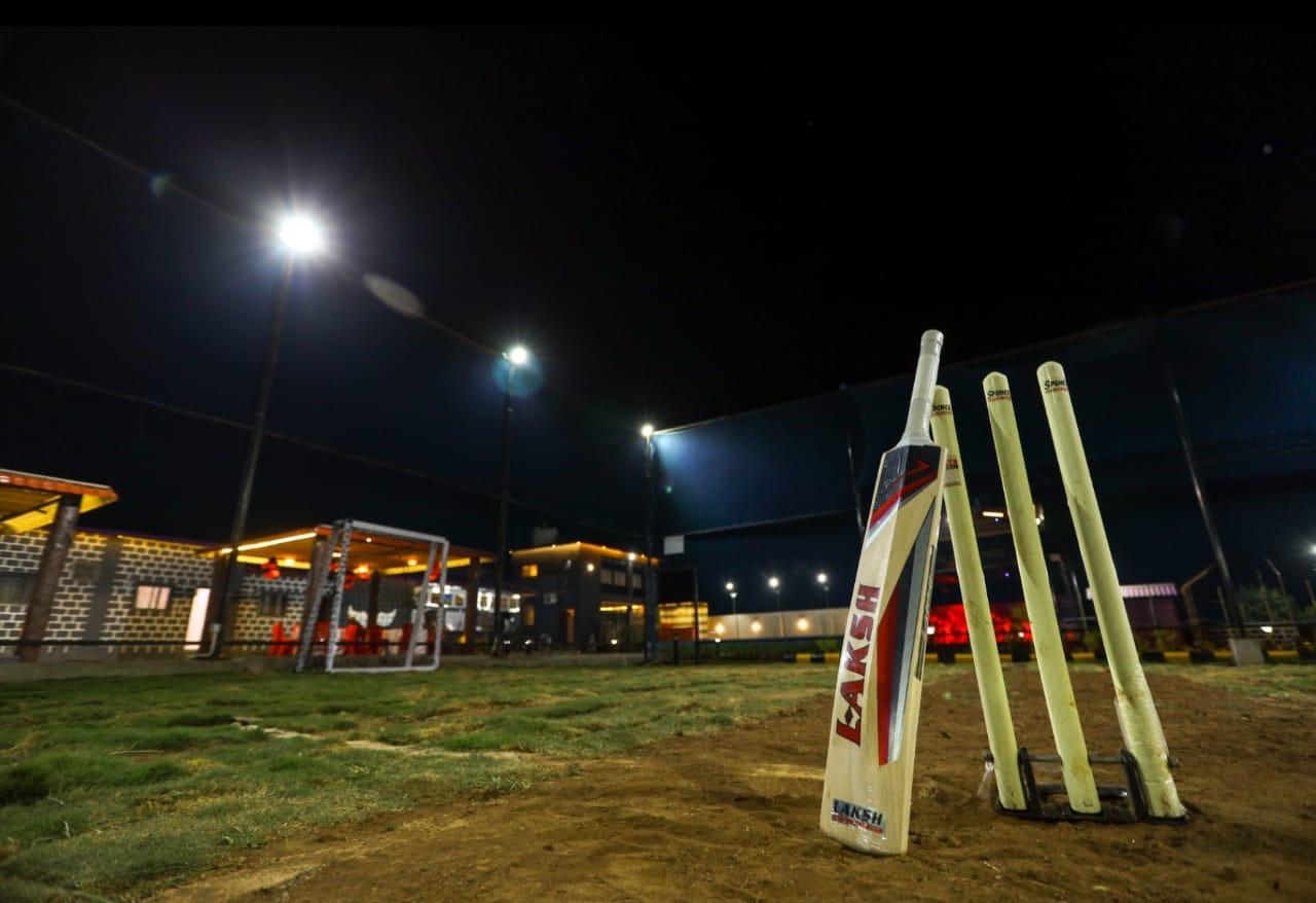 Night cricket and football turf