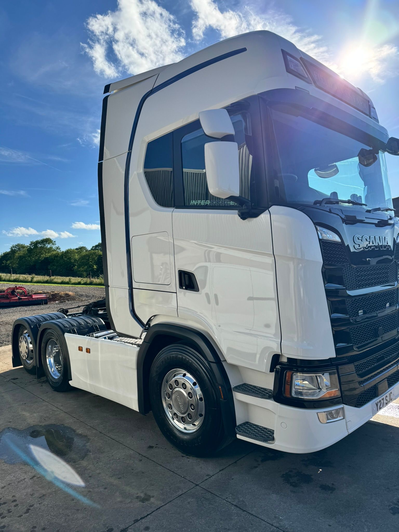 White Scania HGV