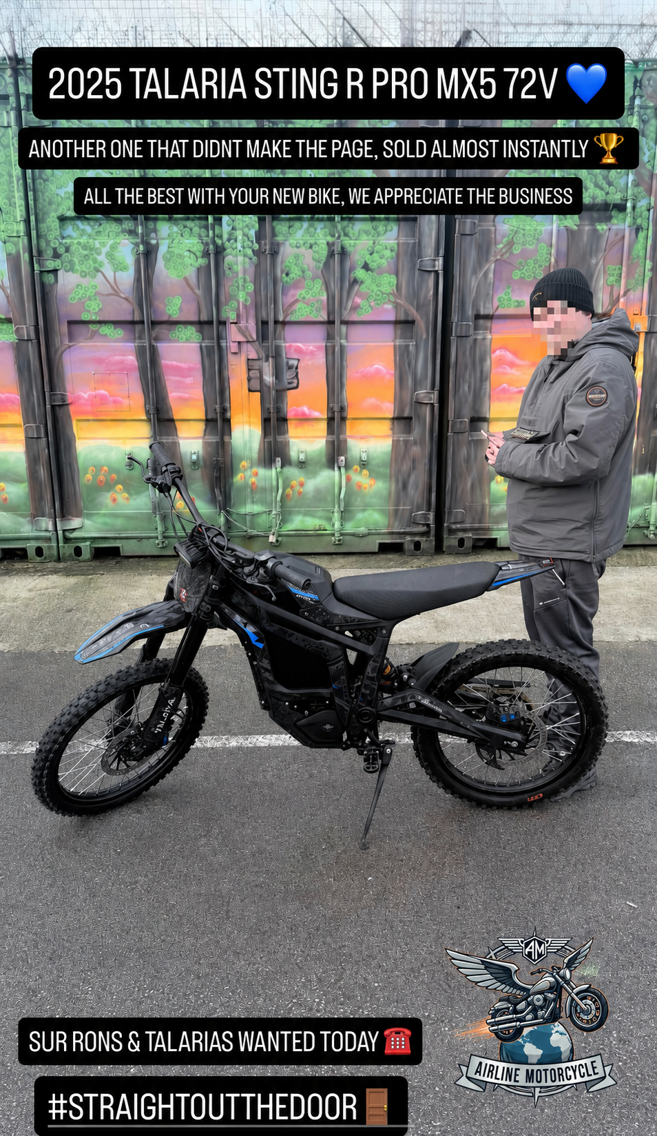 2025 Talaria Sting R Pro MX5 72V - Sold almost instantly