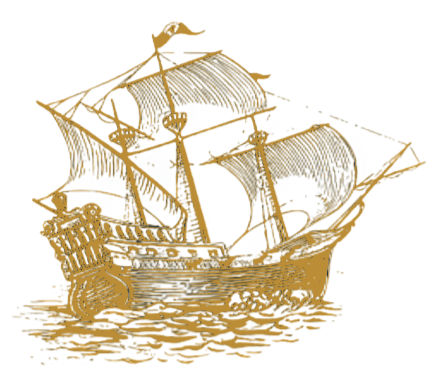 Decorative sailing ship illustration