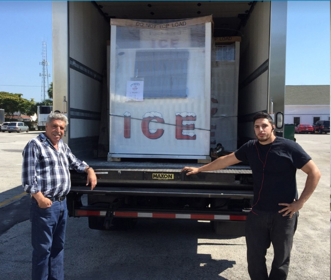 National Ice team with delivery truck