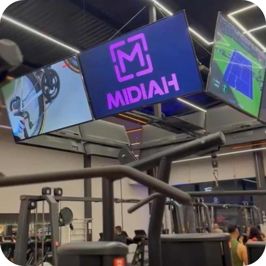 MIDIAH em Academia - Displays com conteúdo premium