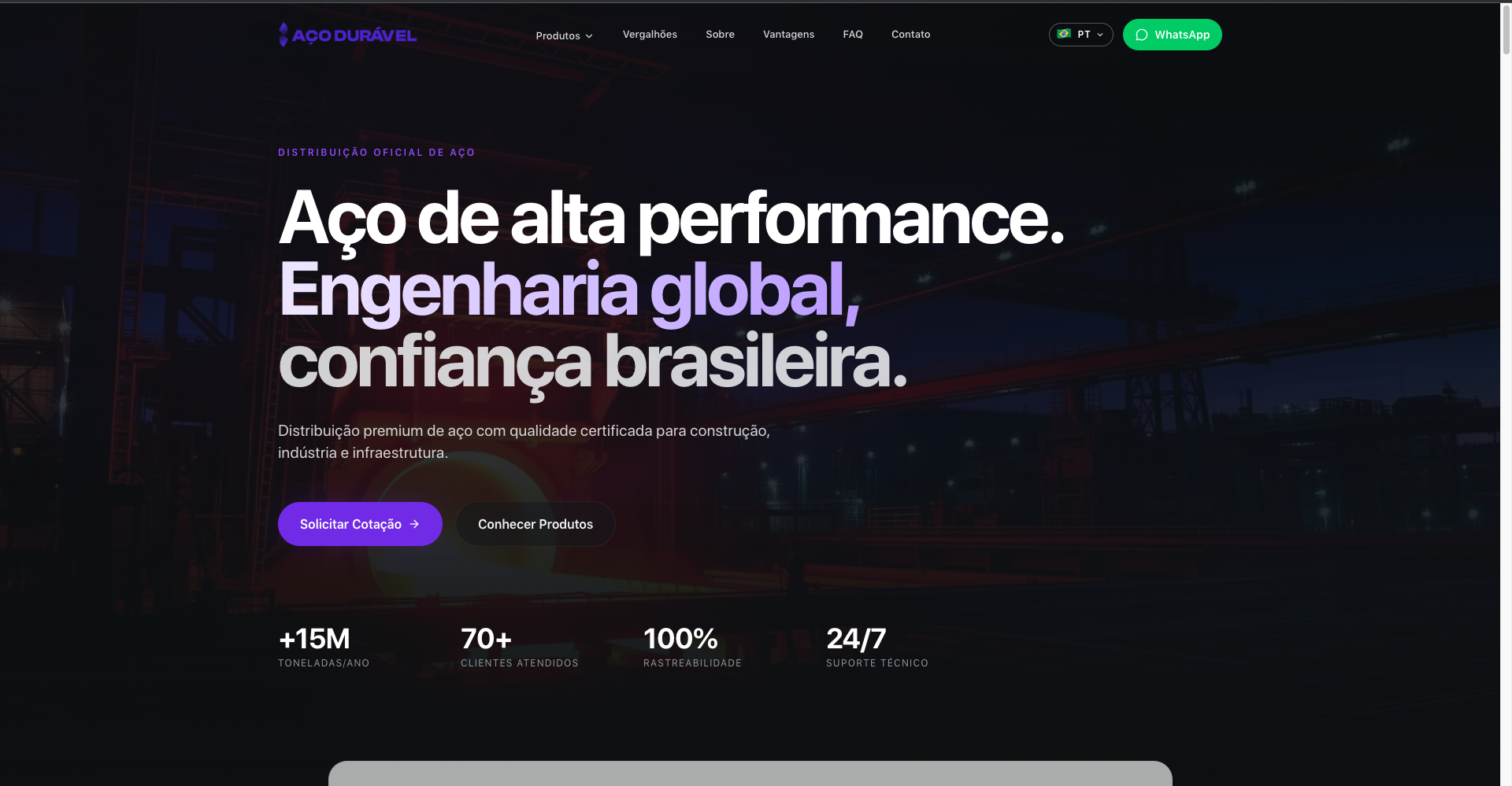 Capa do projeto Aço Durável Brasil
