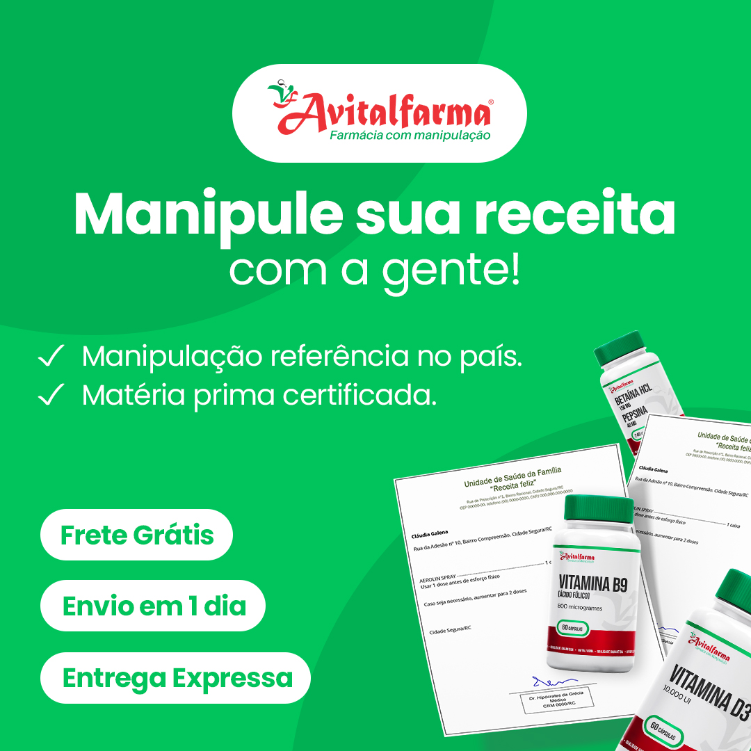 Manipule sua receita com a Avitalfarma