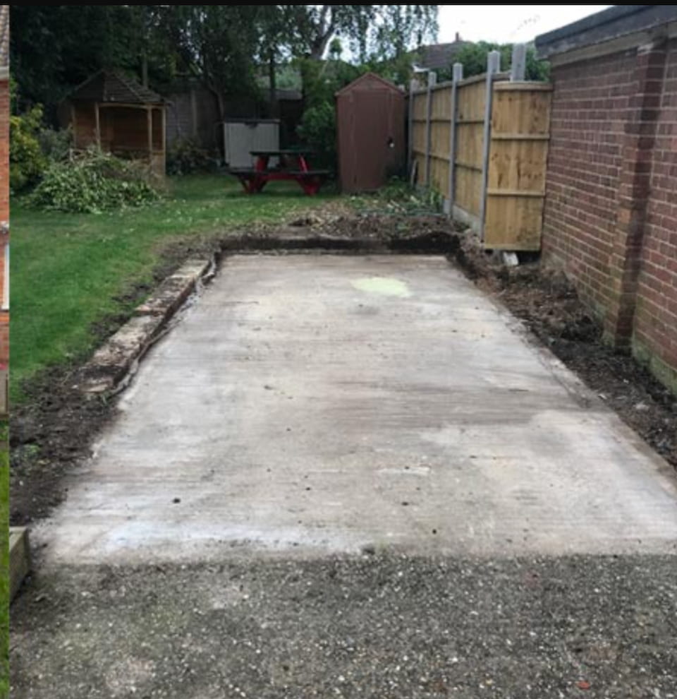 Garage after asbestos roof removal and new roof fitted