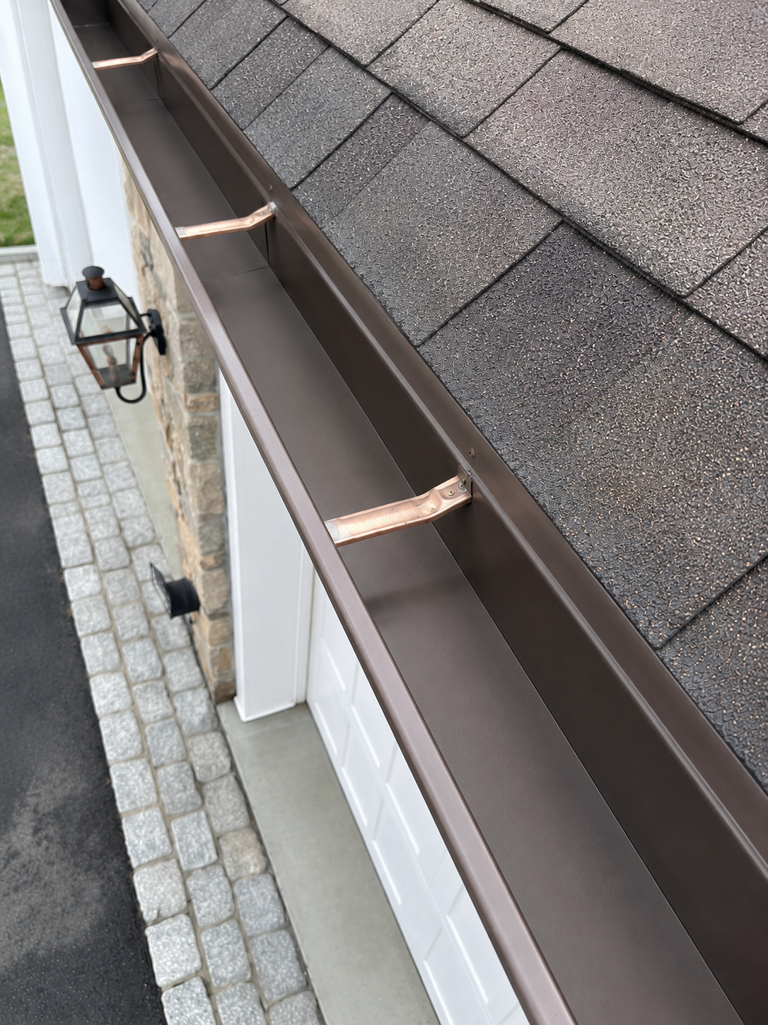Clean gutter after professional cleaning