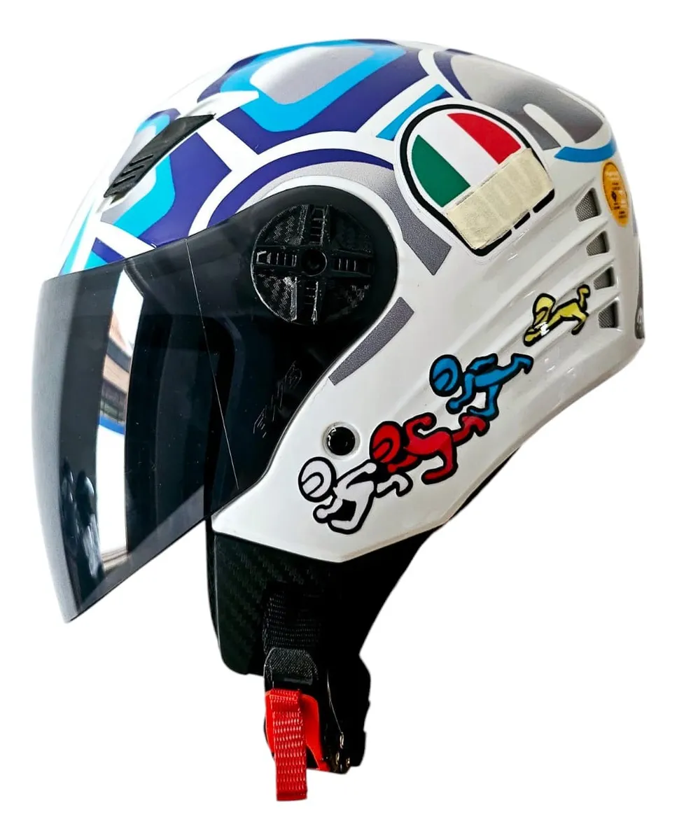 AGV Turtle Azul + Viseira Fume