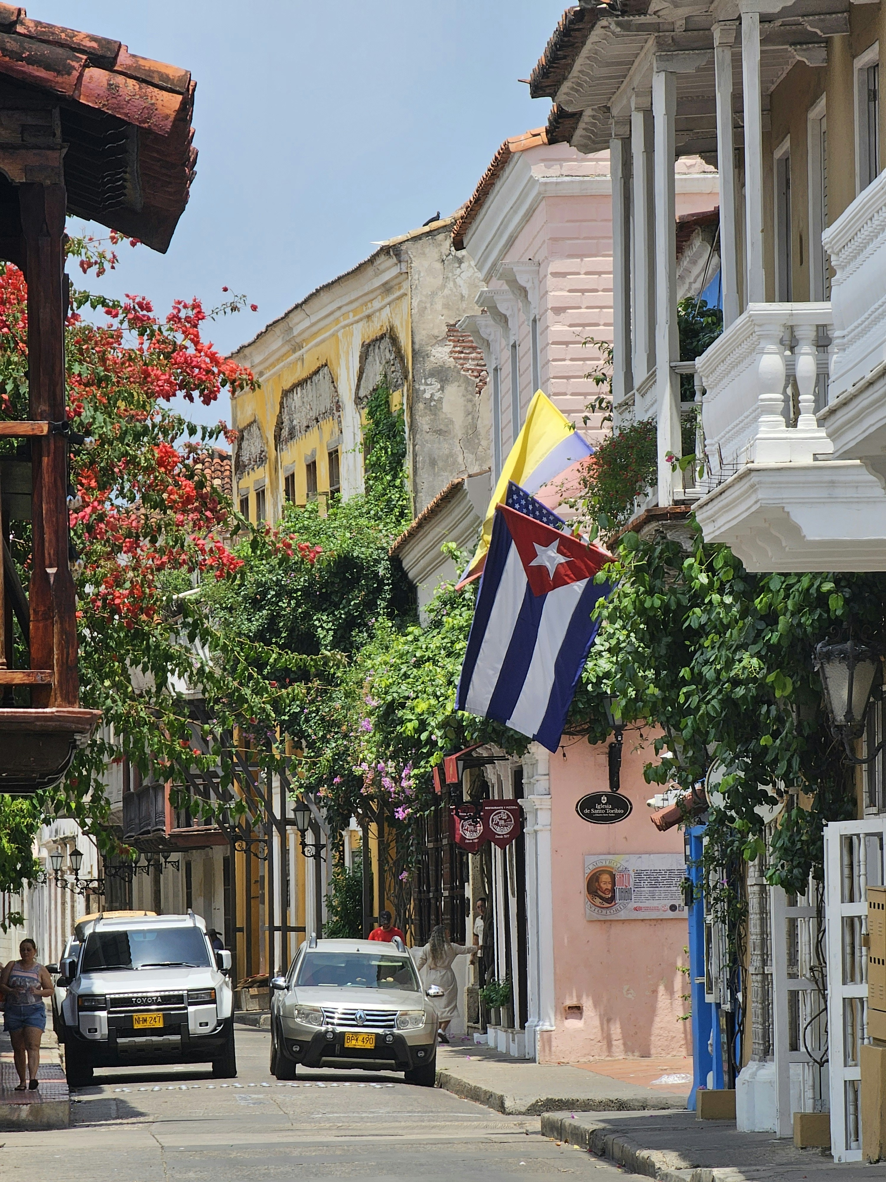Solidaritetsteppet - gate i Cartagena, Colombia