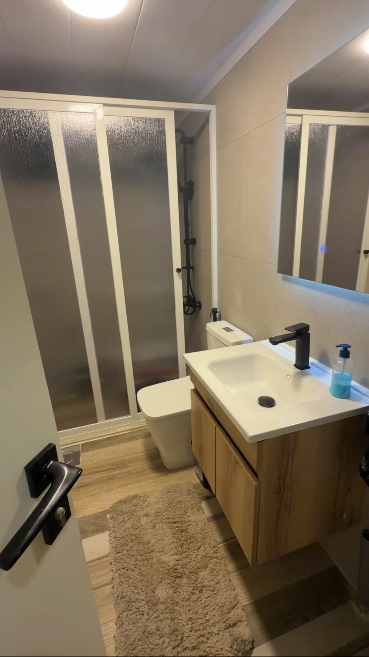 Modern bathroom with shower