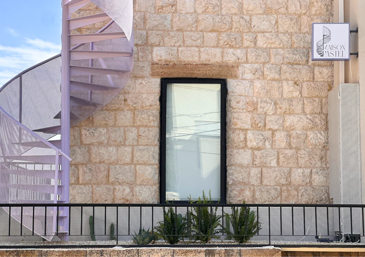 Maison Pastel exterior — stone building in Koubba, Batroun