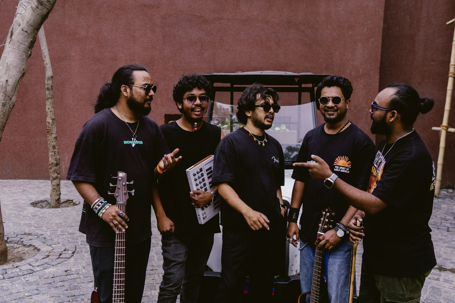 Band of musicians performing together