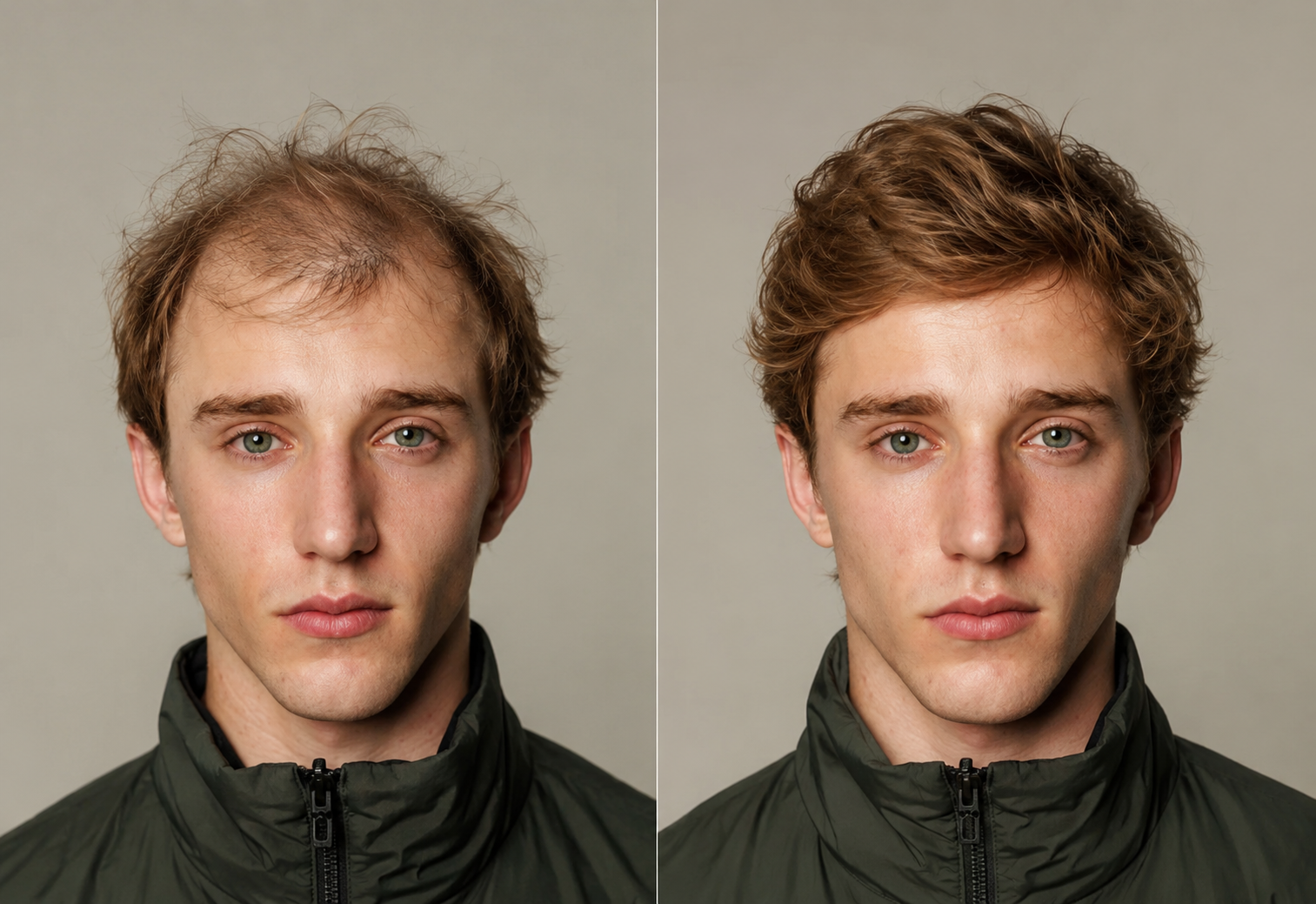 Correção de Calvície Avançada - Antes e Depois