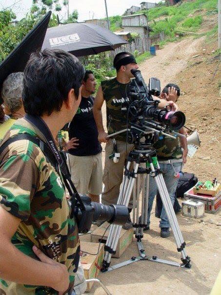 Making of Vale Todo — crew shooting an exterior hillside location