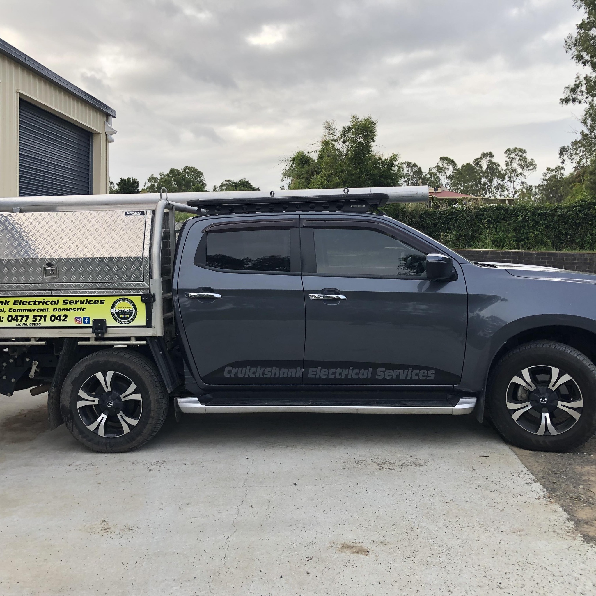 Cruickshank Electrical Services branded ute — Industrial, Commercial, Domestic — Jimboomba QLD