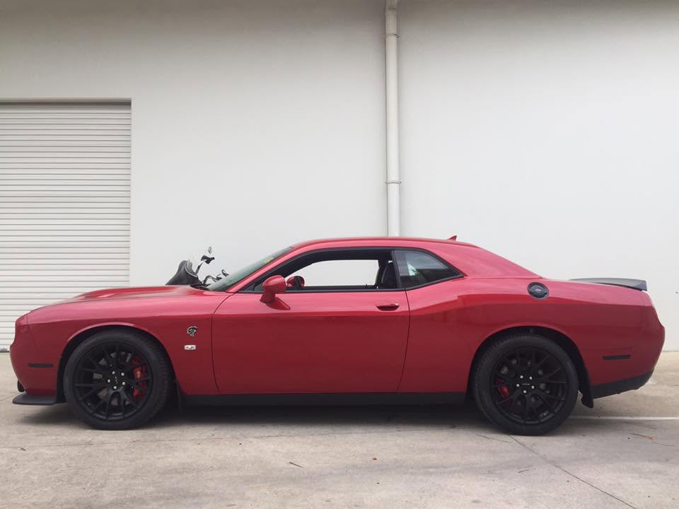 Red Dodge Challenger SRT Hellcat — custom vehicle build example