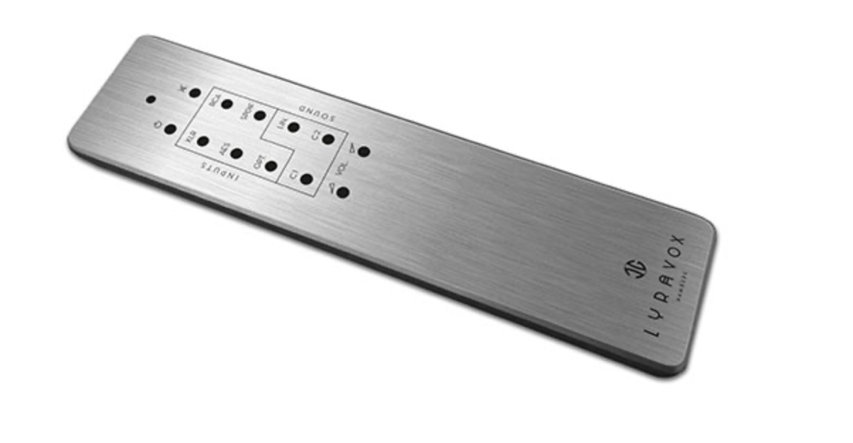 Lyravox Aluminium-Fernbedienung in gebürstetem Silber