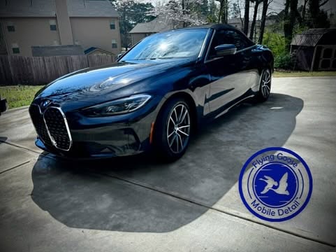 BMW 4-Series coupe with deep gloss paint after detailing