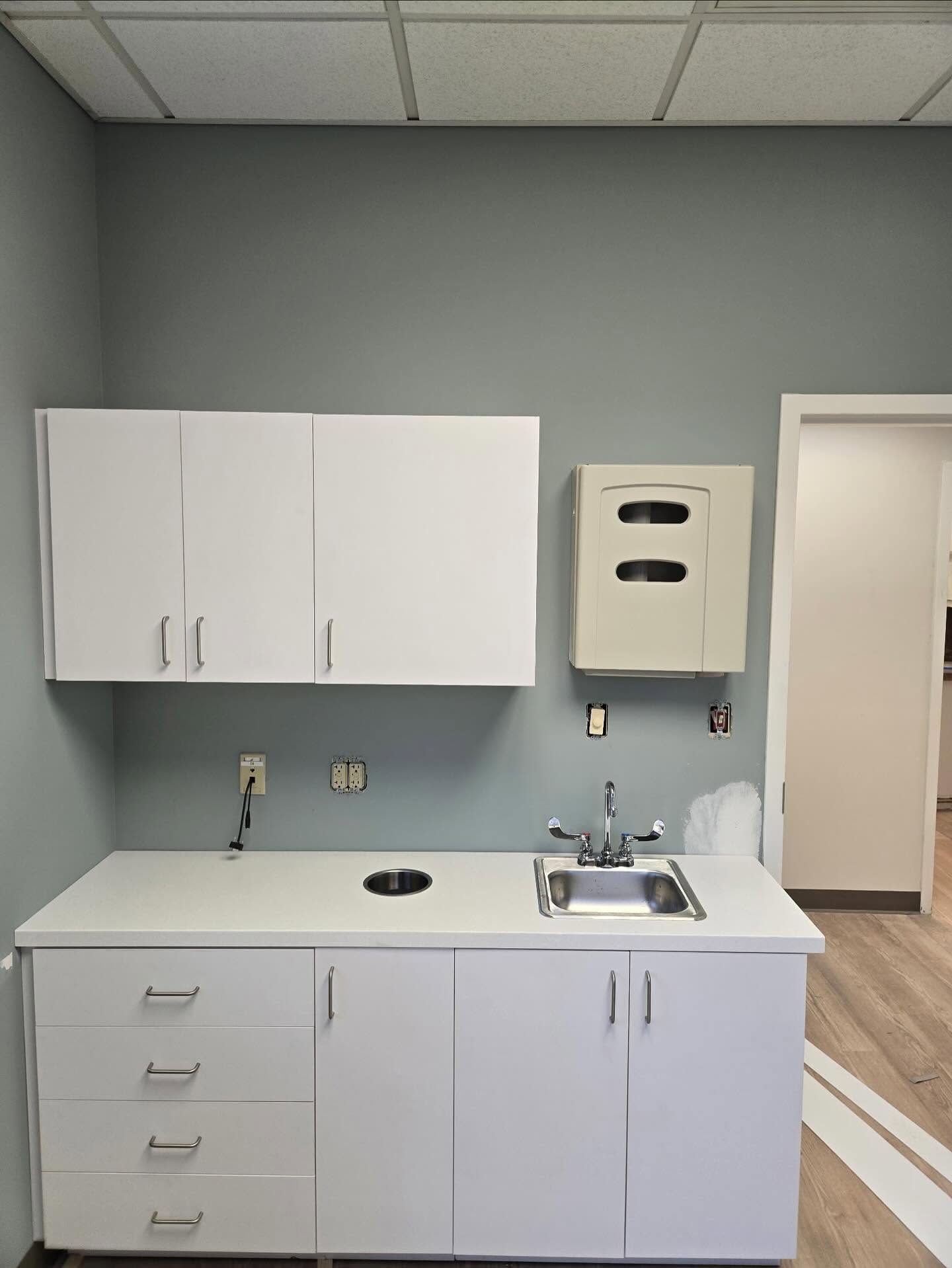 Jones Dental treatment room — modern clinical fit-out with dental chair and equipment