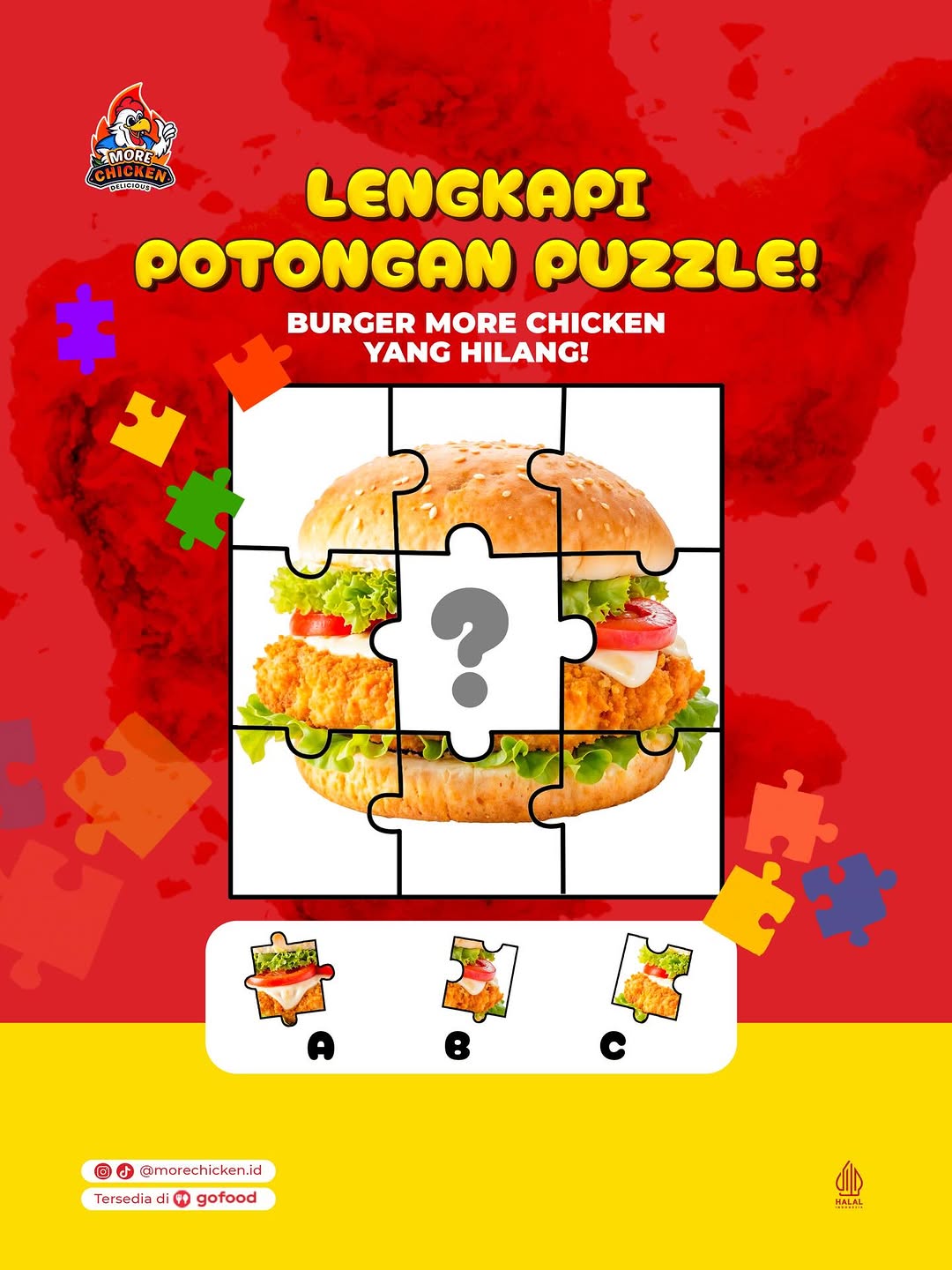 More Chicken signature crispy chicken burger