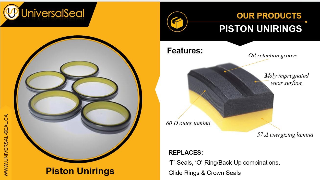 Universal Seal piston unirings product display
