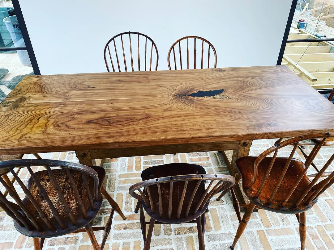 Premium timber dining table — luxury interior finish