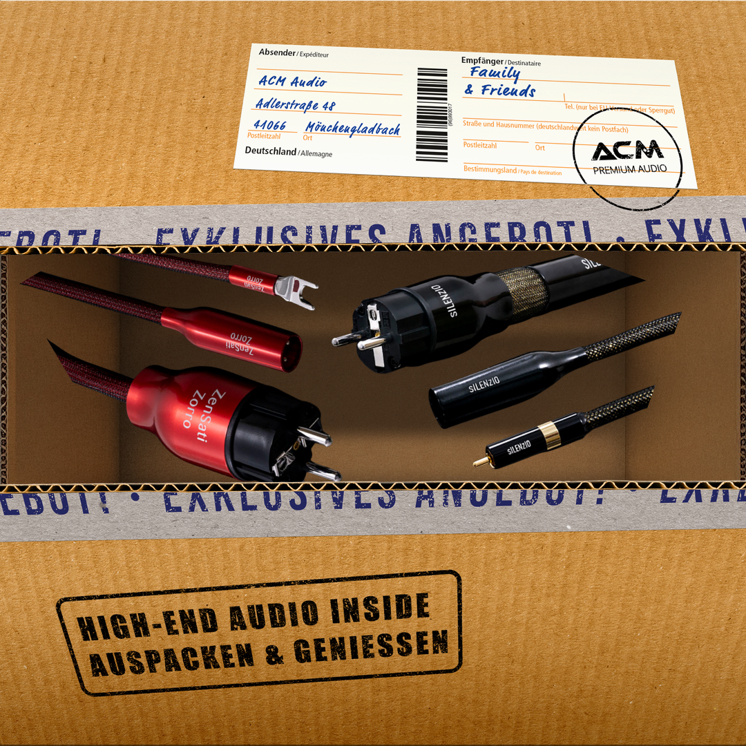 ACM Premium Audio Testpaket – ZenSati Kabel im Versandkarton