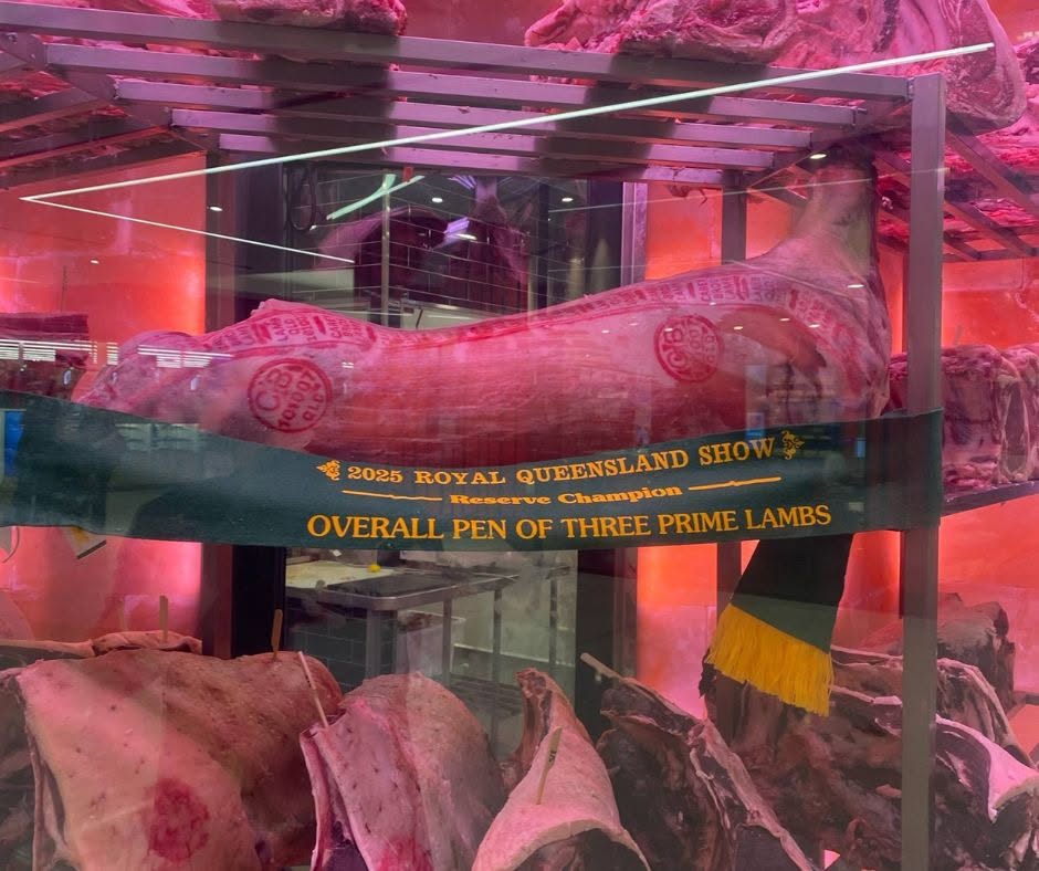 The Butchers Table display case showcasing premium aged meat cuts