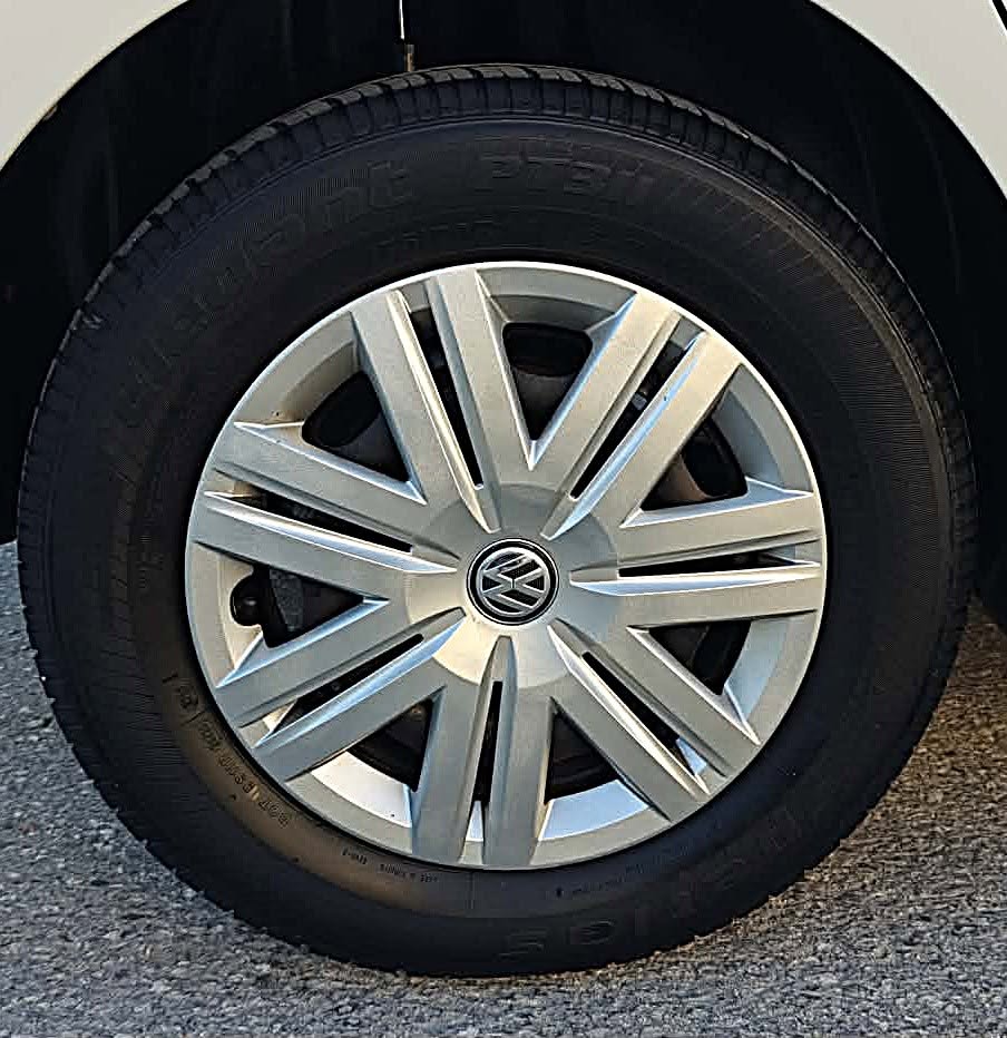 VW alloy wheel and tyre close-up representing reliable pre-owned vehicles