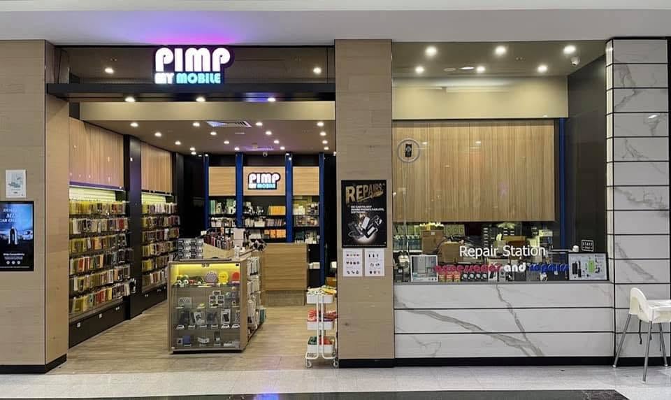 Pimp My Mobile Keysborough store front showing the full accessories and repair station