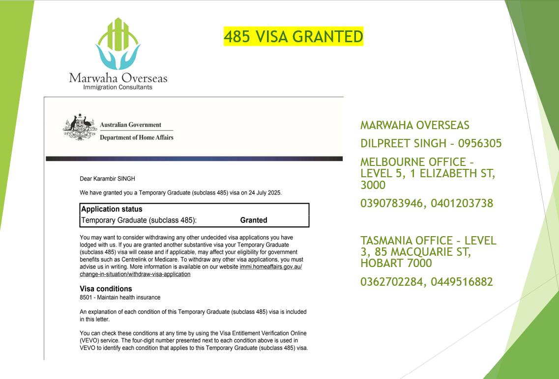 Temporary Graduate Visa (485) Granted
