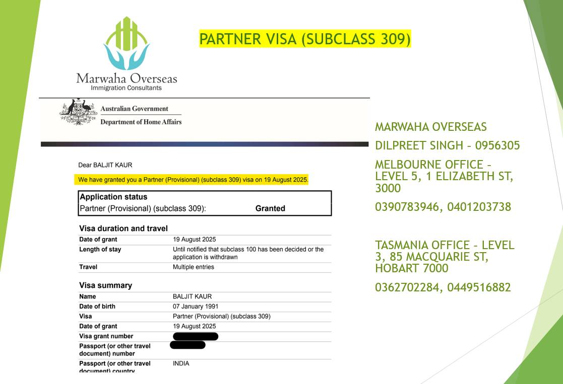 Partner Visa (Subclass 309) Granted