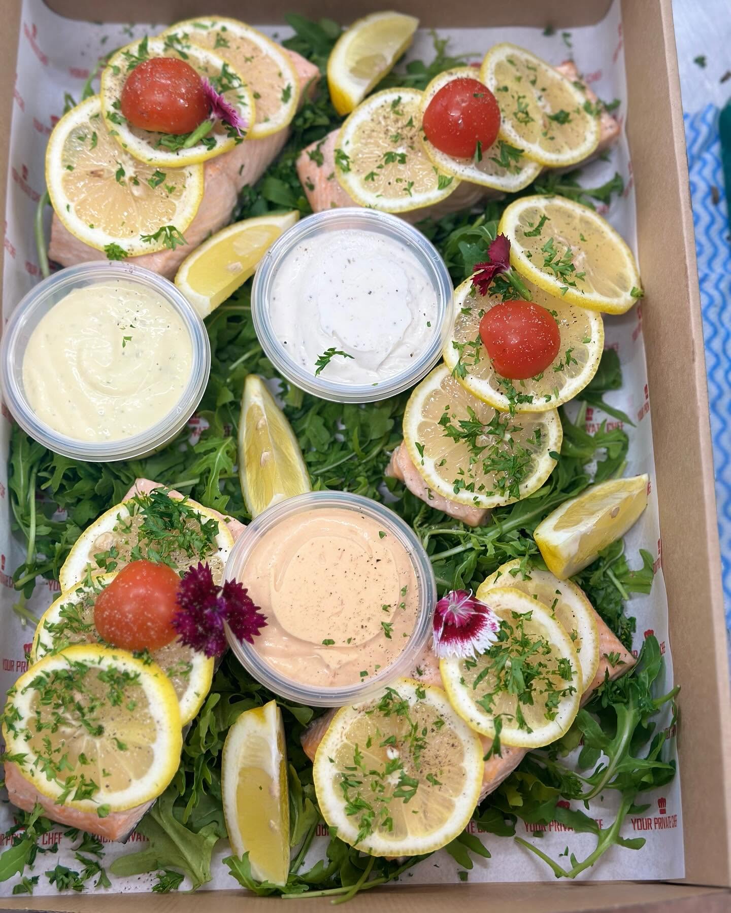 Premium salmon platter catering from Your Private Chef, Melbourne
