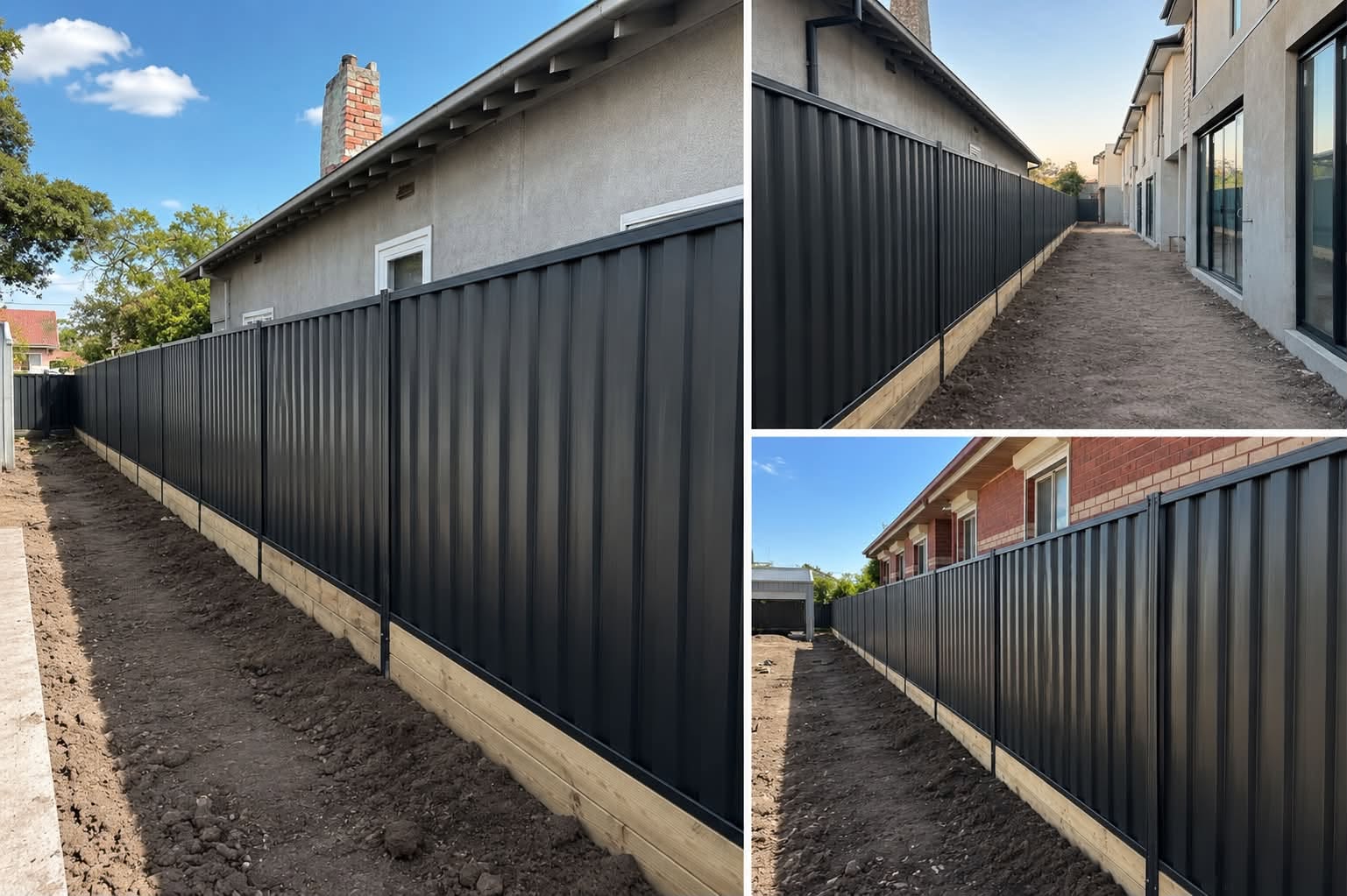 Colorbond fence installation along a residential property in St Albans