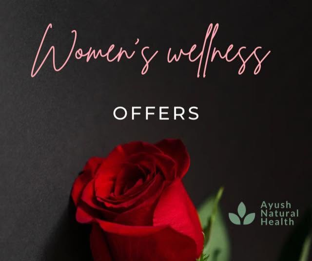 Women's wellness Ayurvedic programme — red rose on dark background representing holistic female care