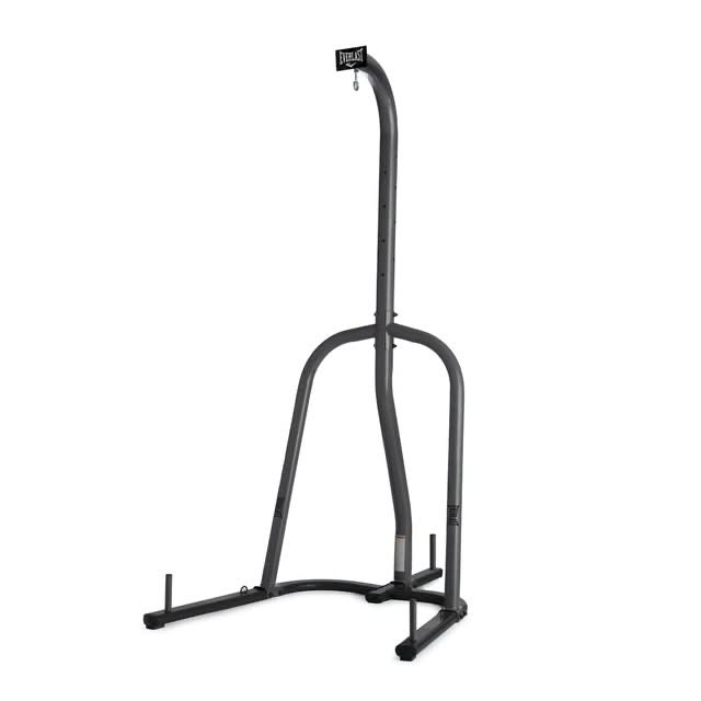 Grey steel heavy bag stand