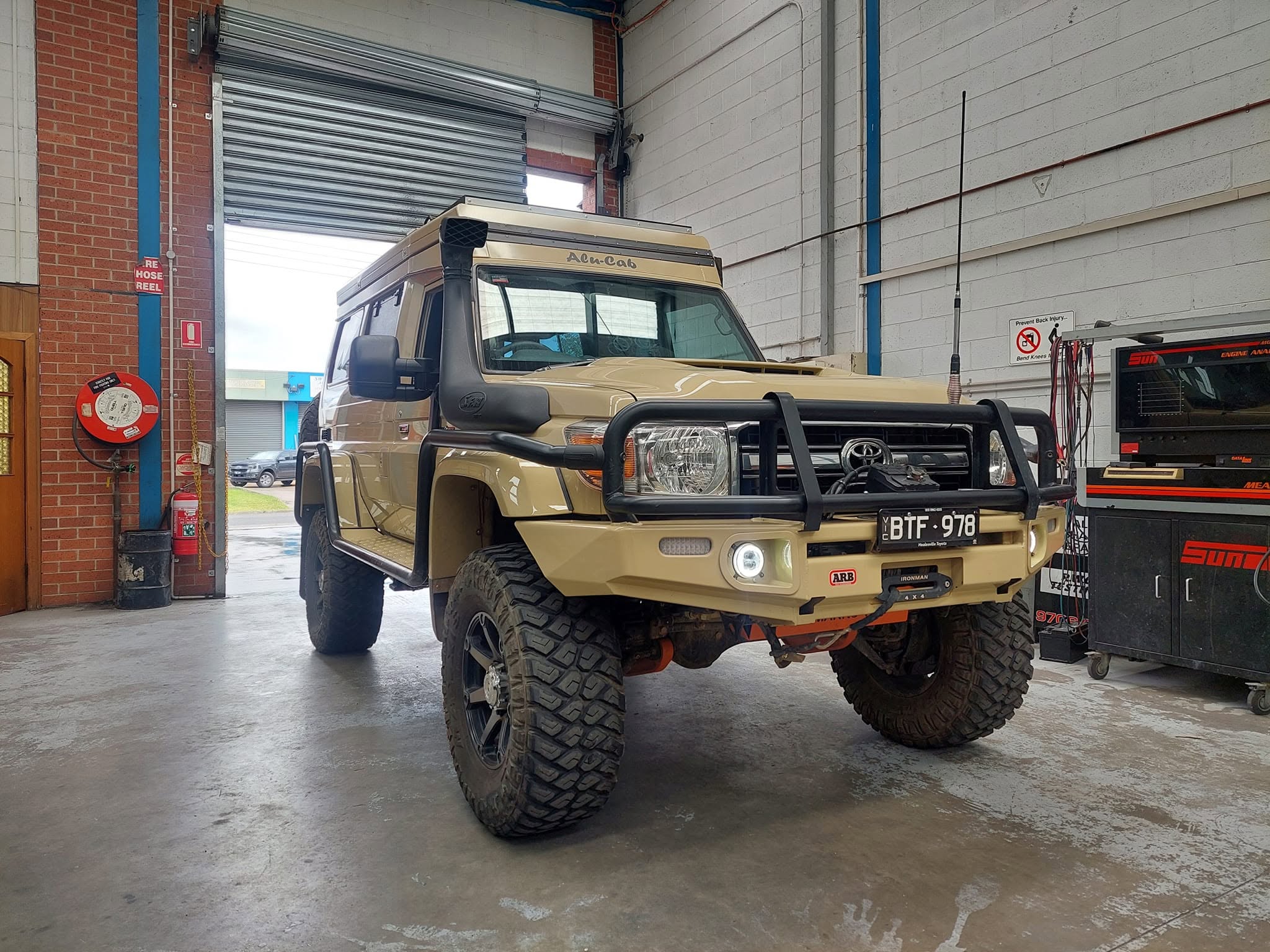 Toyota LandCruiser 4WD in the Superior Mechanical Repairs workshop