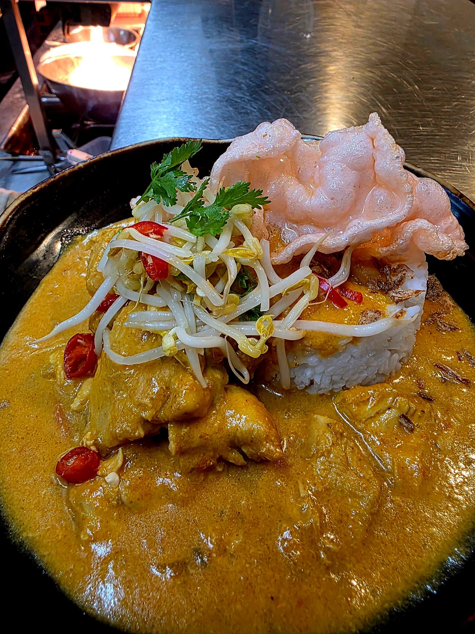 Flavourful curry dish served at The Yardz Hotel kitchen