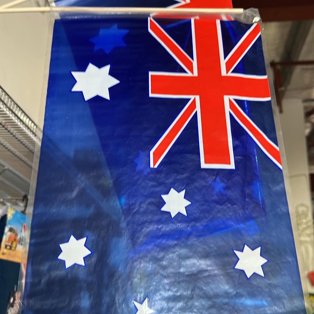 Australian flag novelty gift item displayed in store — a festive patriotic product