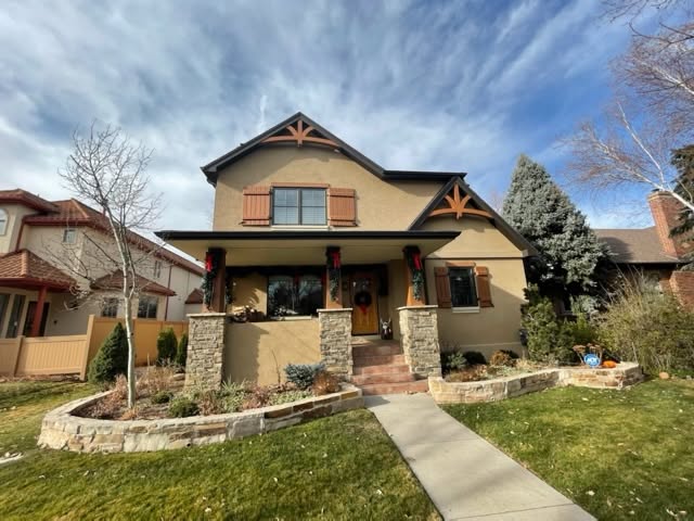 Beautifully painted craftsman-style residential home exterior showing quality workmanship